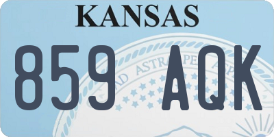 KS license plate 859AQK