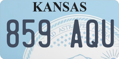 KS license plate 859AQU