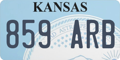 KS license plate 859ARB