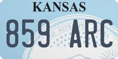 KS license plate 859ARC