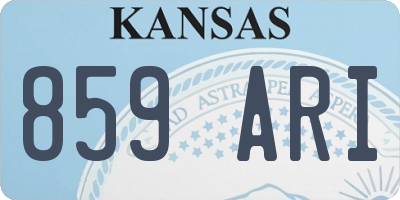 KS license plate 859ARI