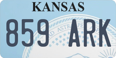 KS license plate 859ARK