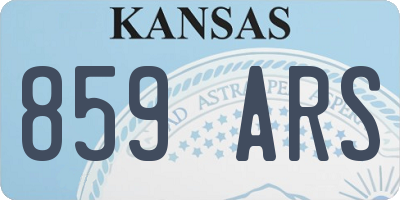 KS license plate 859ARS