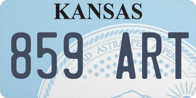 KS license plate 859ART