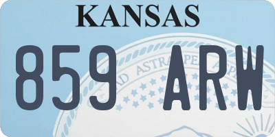 KS license plate 859ARW