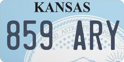KS license plate 859ARY