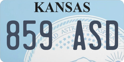 KS license plate 859ASD
