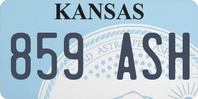 KS license plate 859ASH