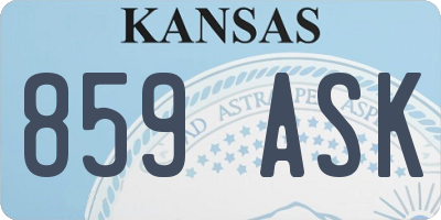 KS license plate 859ASK