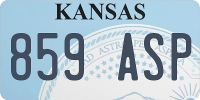 KS license plate 859ASP