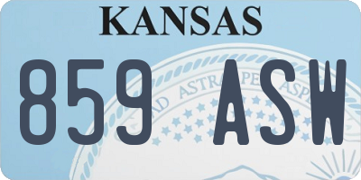 KS license plate 859ASW
