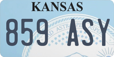 KS license plate 859ASY