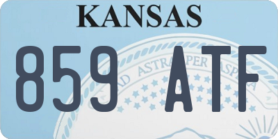 KS license plate 859ATF