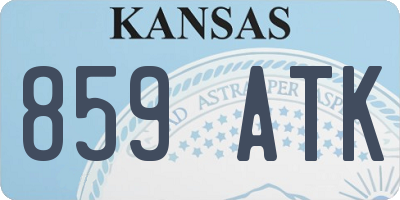 KS license plate 859ATK