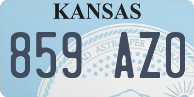 KS license plate 859AZO