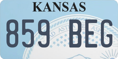 KS license plate 859BEG