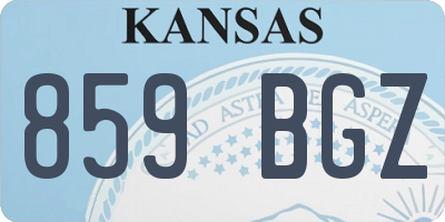 KS license plate 859BGZ