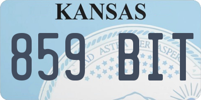 KS license plate 859BIT