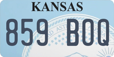 KS license plate 859BOQ