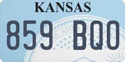 KS license plate 859BQO