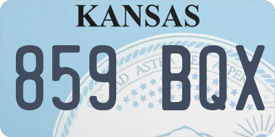 KS license plate 859BQX