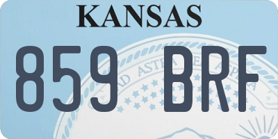KS license plate 859BRF
