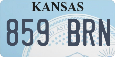 KS license plate 859BRN