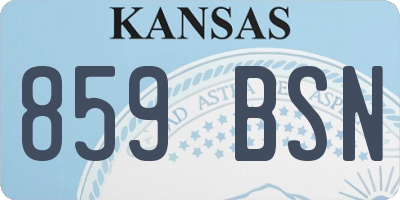 KS license plate 859BSN