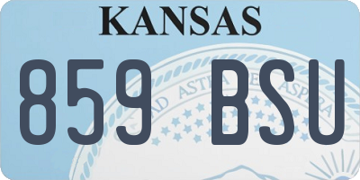 KS license plate 859BSU
