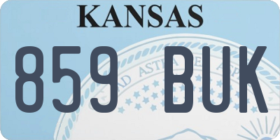 KS license plate 859BUK