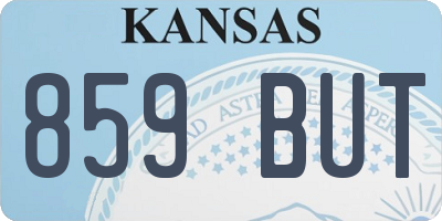 KS license plate 859BUT