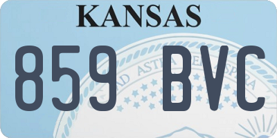 KS license plate 859BVC