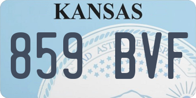 KS license plate 859BVF