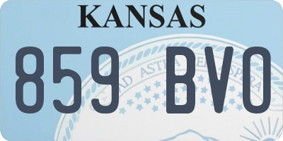 KS license plate 859BVO