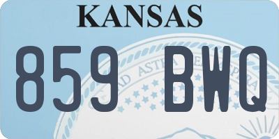 KS license plate 859BWQ