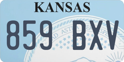 KS license plate 859BXV