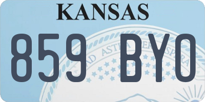 KS license plate 859BYO