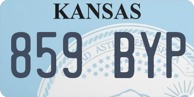 KS license plate 859BYP