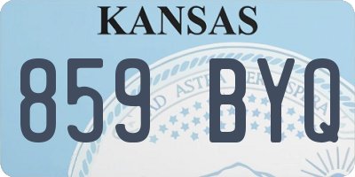 KS license plate 859BYQ