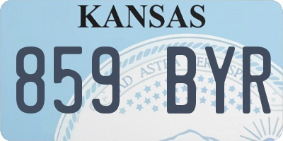 KS license plate 859BYR