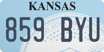 KS license plate 859BYU