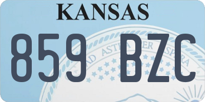 KS license plate 859BZC