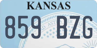 KS license plate 859BZG