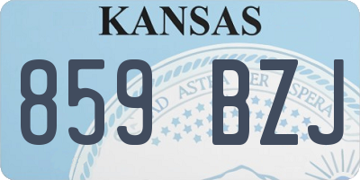 KS license plate 859BZJ