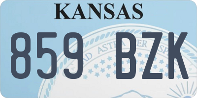 KS license plate 859BZK