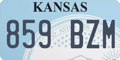 KS license plate 859BZM