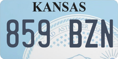 KS license plate 859BZN