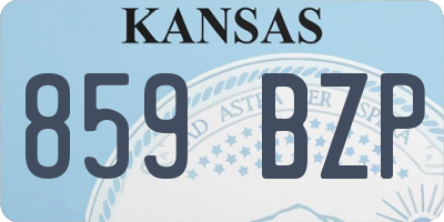 KS license plate 859BZP