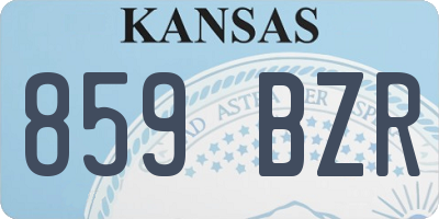 KS license plate 859BZR