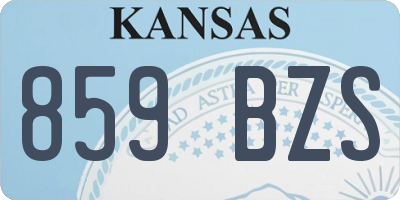 KS license plate 859BZS